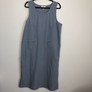 🎈3/$25 Talbots blue midi sleeveless gingam dress